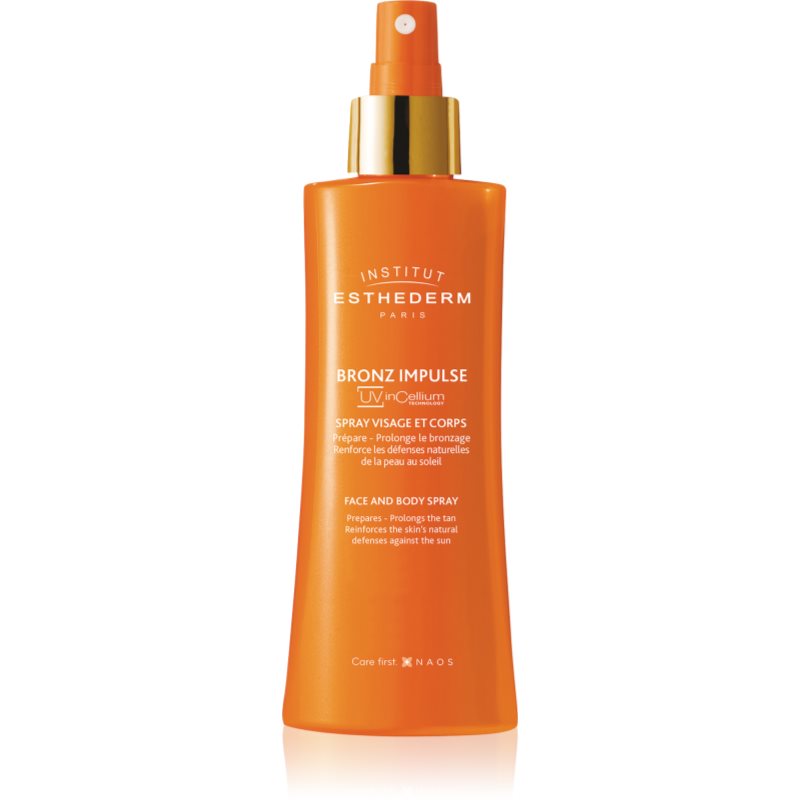 Institut Esthederm Bronz Impulse Body & Face Emulsion Im Spray Für Schnellere Und Langanhaltende Bräune 150 Ml