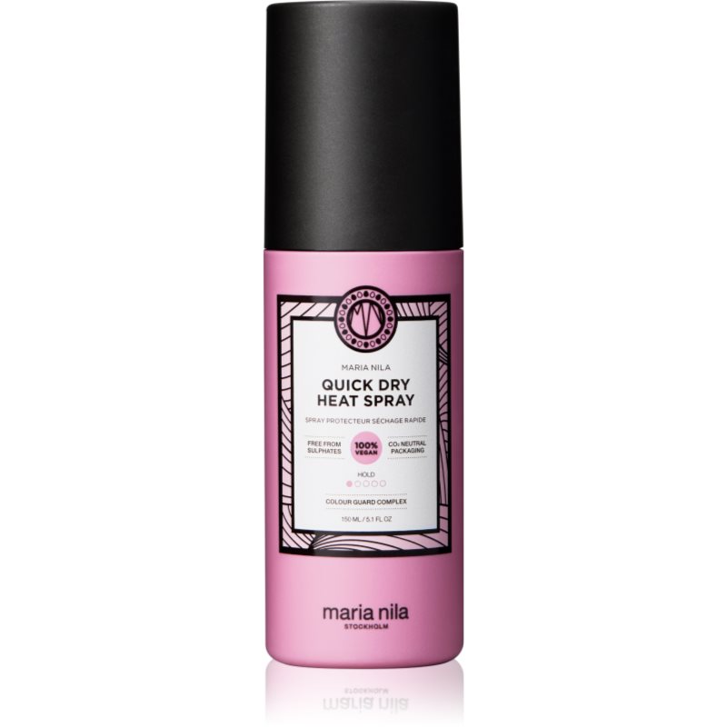 Maria Nila Style & Finish Quick Dry Heat Spray Hitzeschutzspray Für Behandlungen Mit Haarglätter Und Lockenstab 150 Ml