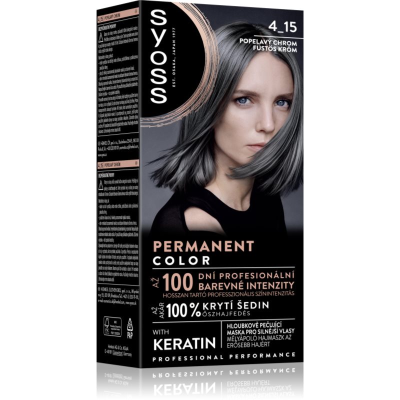 Syoss Color Permanent-Haarfarbe Farbton 4-15 Dusty Chrome 2X50 Ml
