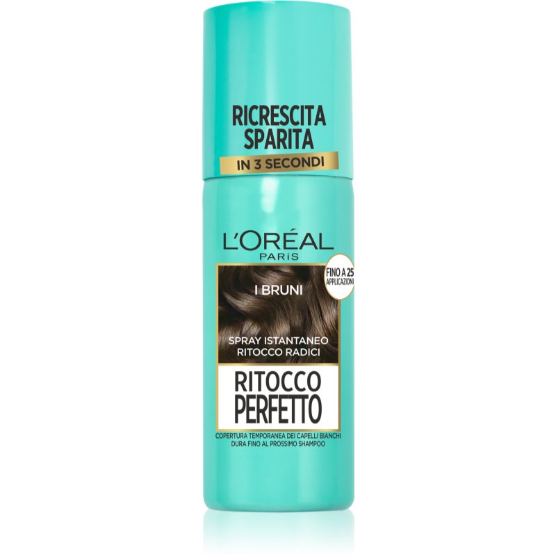 L’Oréal Paris Ritocco Perfetto Spray Correttore Istantaneo Per La Ricrescita Colore Bruno 75 Ml