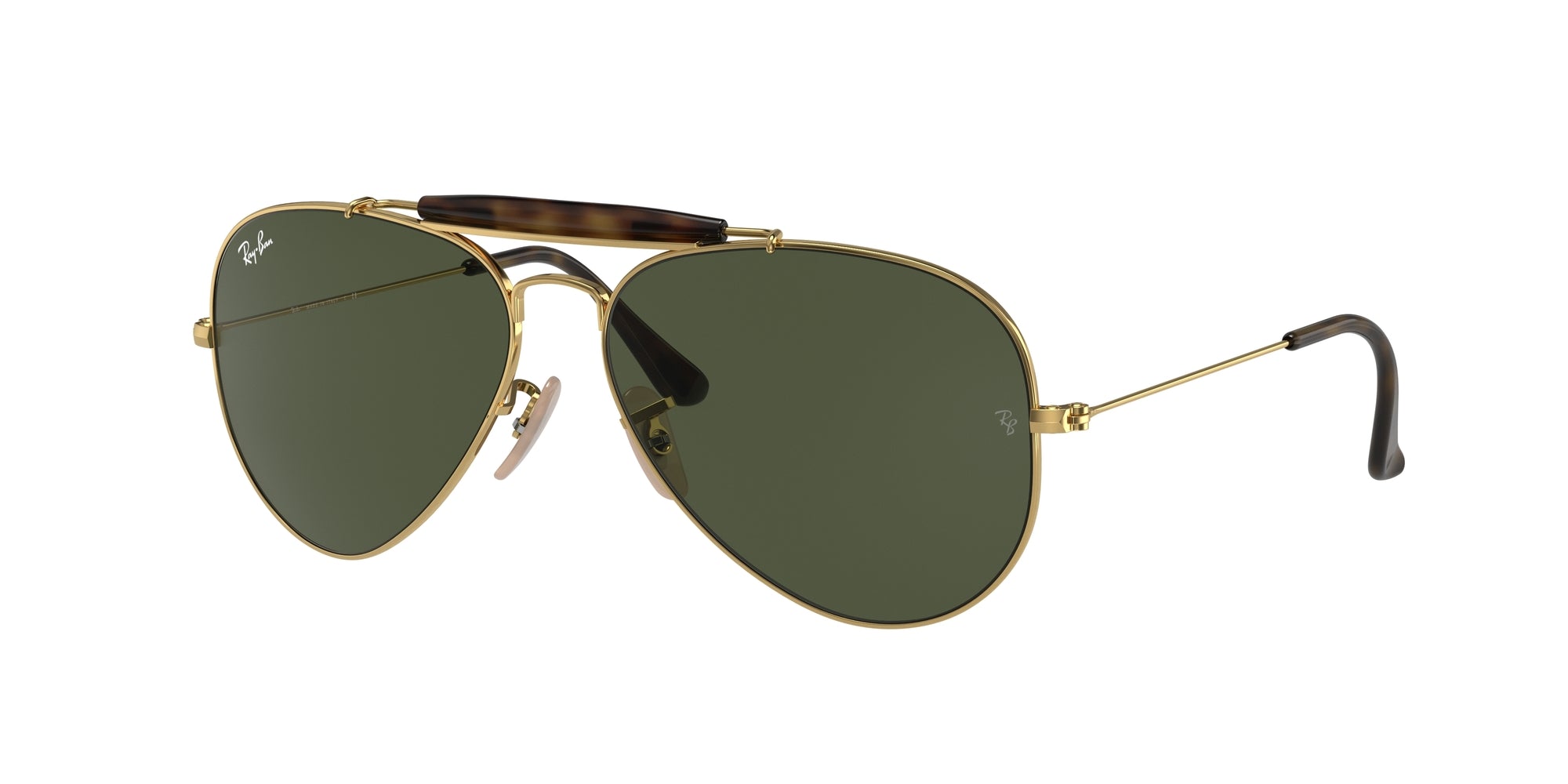 Ray - Ban Unisex Rb3029 Outdoorsman Ii 181 Occhiali Da Sole Metallo Oro G15 Pilot Normale