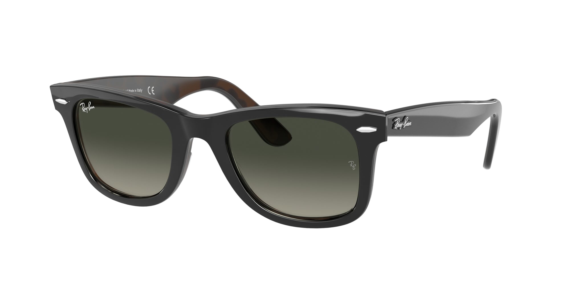 Ray - Ban Unisex Rb2140 Wayfarer 127771 Occhiali Da Sole Acetato Grigio Grigio Squadrata Normale Sfumato