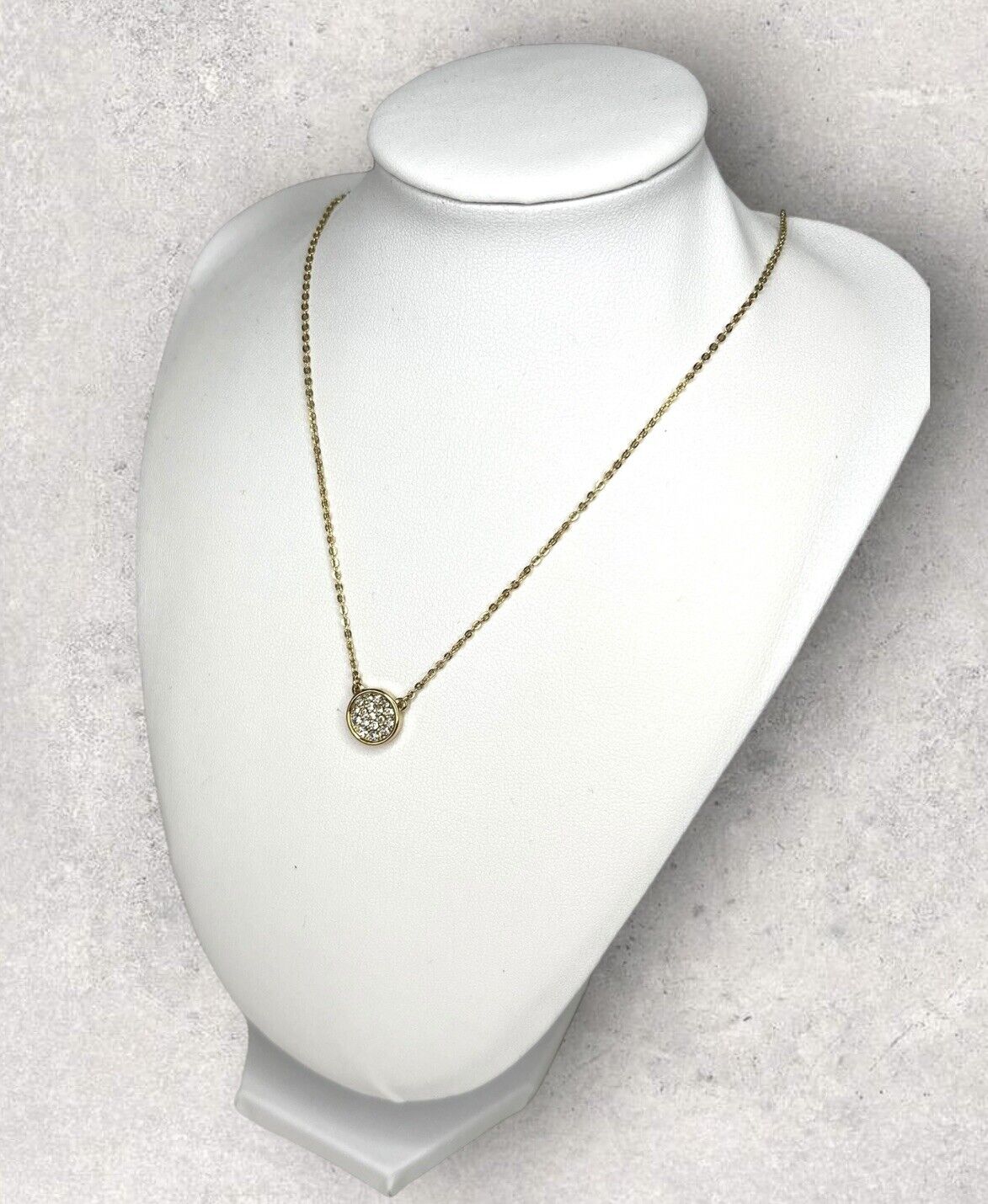Fossil Kette Halskette Anhänger JOF00961710 Gold Weiß Steinchen Edelstahl NEU