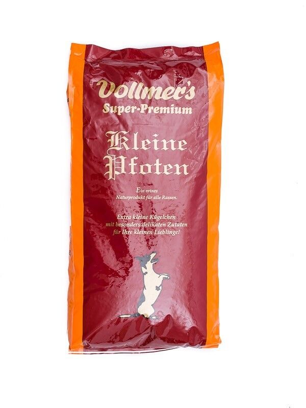 15 kg Vollmers Kleine Pfoten Hundefutter auf Fleischbasis FÜR KLEINE RASSEN