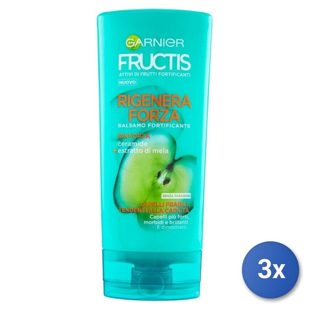 3x Garnier Balsamo für Haar Fructis Regeneriert Force, 200 ML
