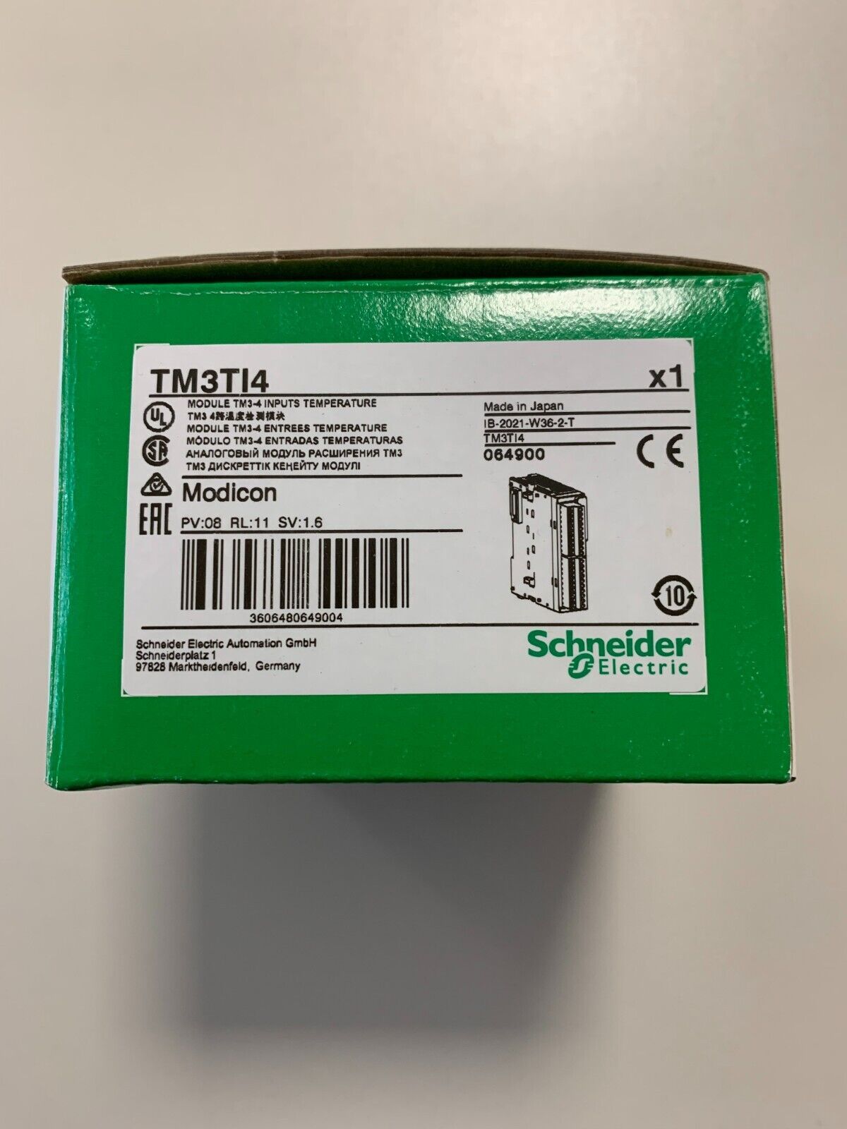 Schneider Electric TM3TI4 - Eingabemodul 4 RTD / Thermoelement / Analog 2