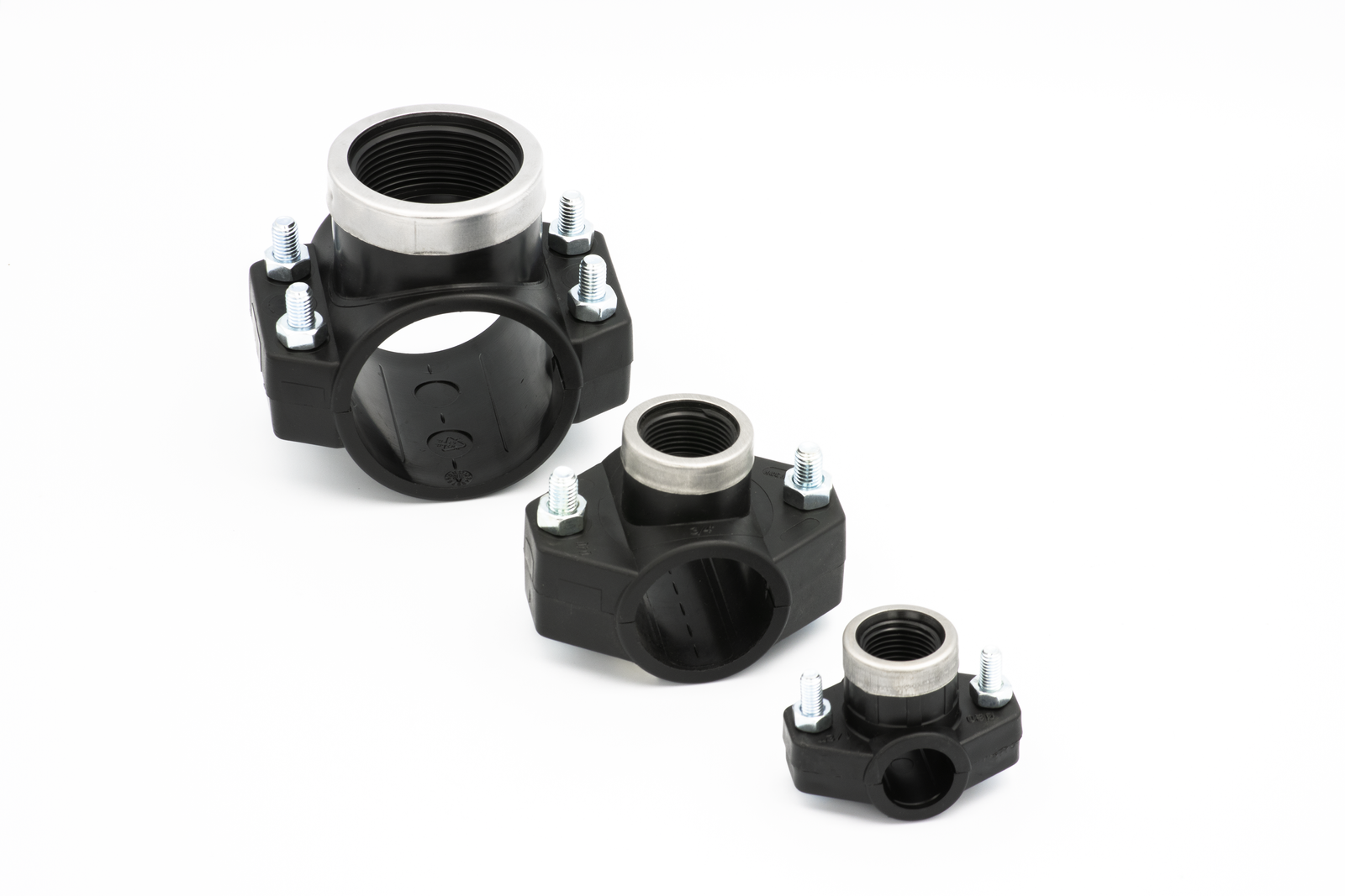 PE Rohr Anbohrsattel 63 mm x 1" Zoll Innen-Gewinde Anbohrschelle Regneranschluß