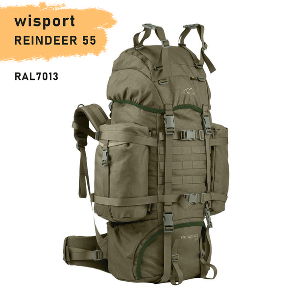 WISPORT REINDEER 55 RAL - 7013 Rucksack FAS PLUS Ergonomic, MOLLE, 2050 g, 55 L