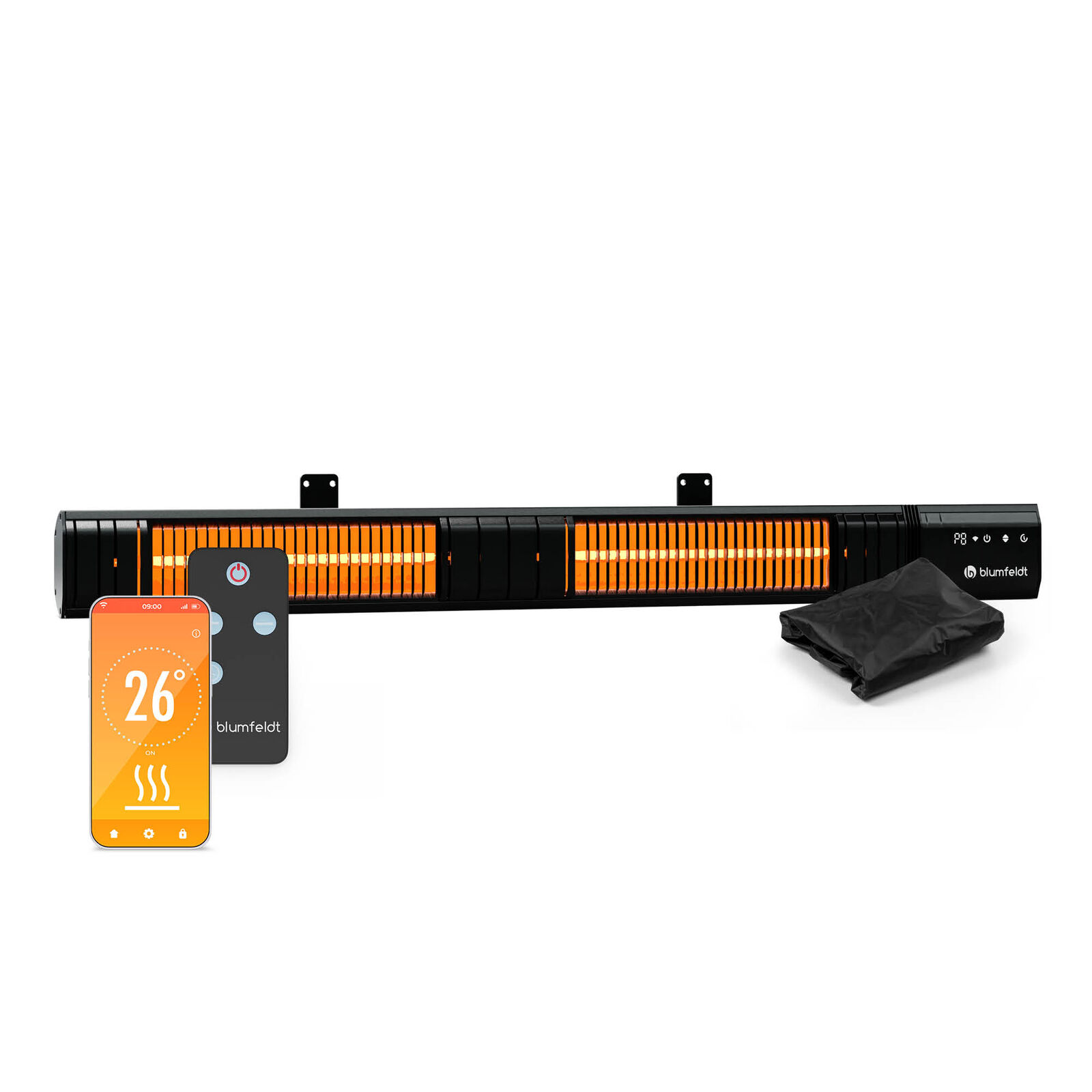 Heizstrahler Infrarot 3000W Wand Heizer Terrassen Balkon App Wärmestrahler Touch
