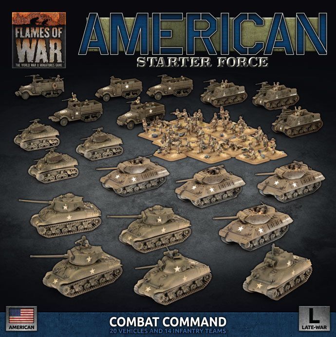 Flames of War American Starter Force Combat Command Battlefront Miniatures WW2