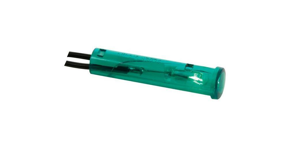 Seder KONTROLL-LAMPE - RUND - GRÜN - 12 V - 7 mm