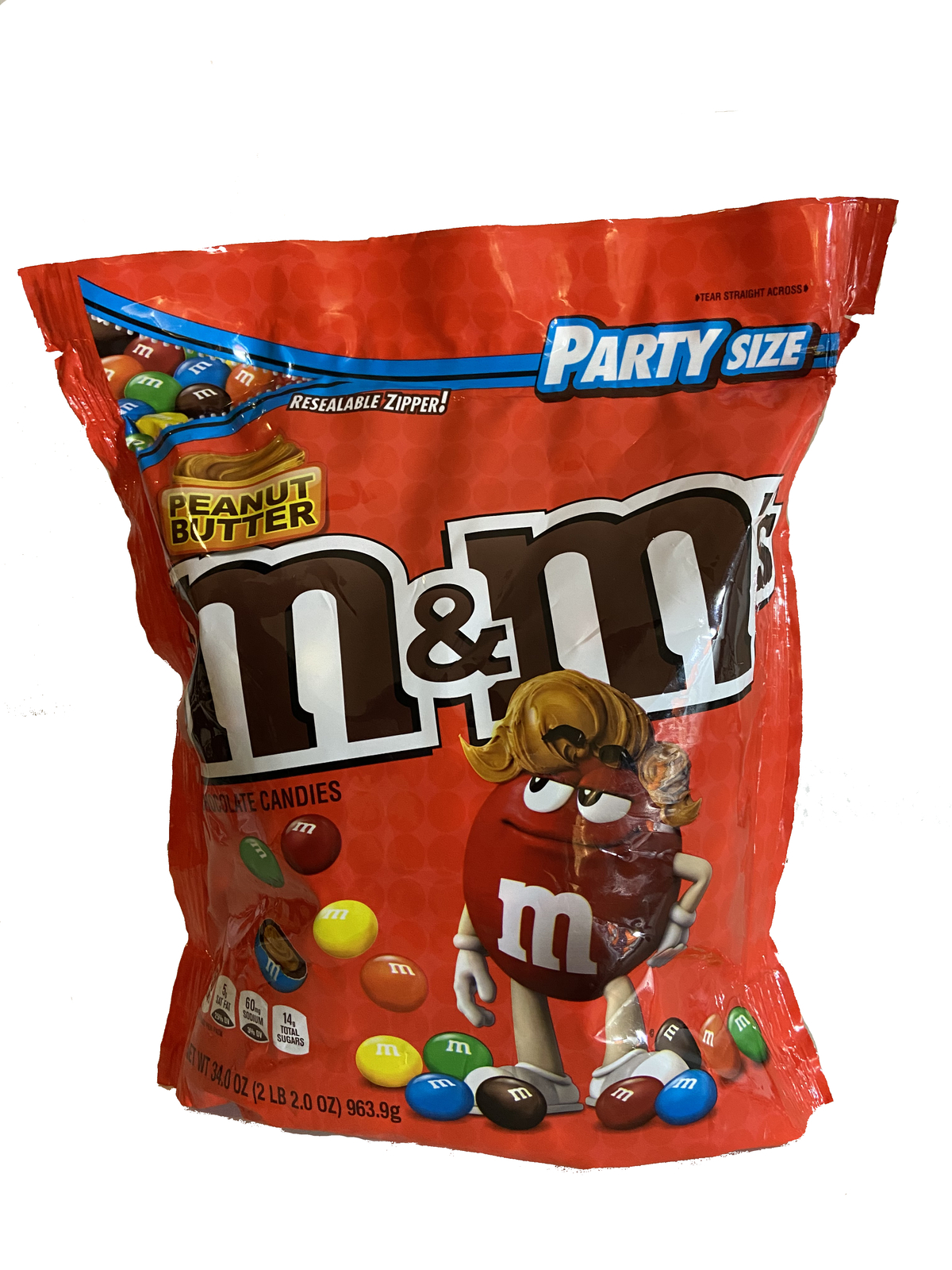M&M's Peanut Butter 963,9 g (34.0 OZ) Party Size Bag aus den USA