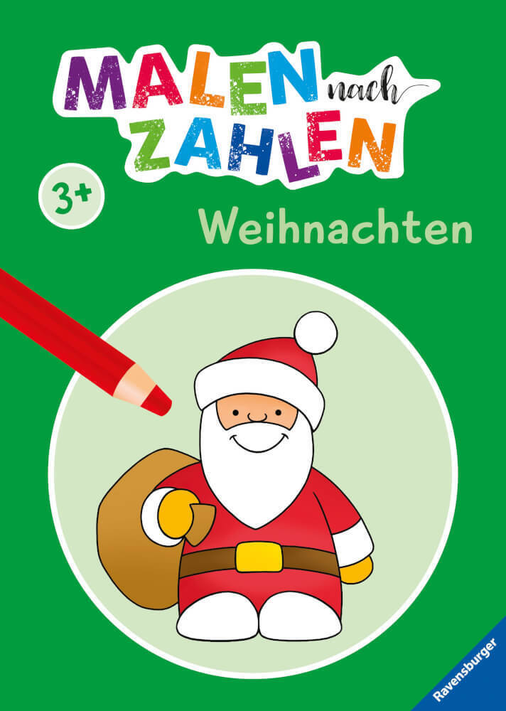 Ravensburger 48991 Malen nach Zahlen Malen nach Zahlen ab 3 Jahren - Weihnachten
