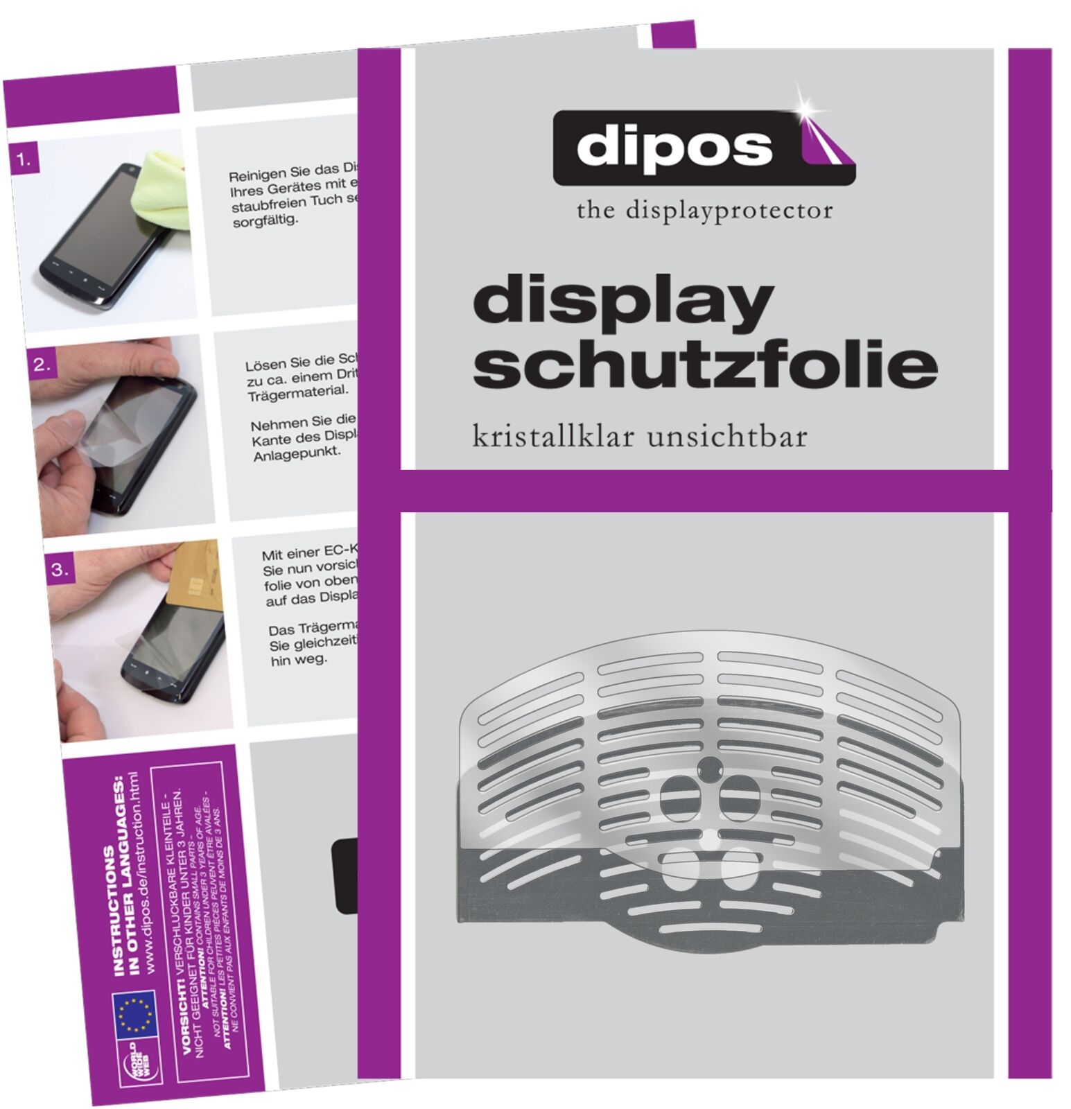 2x Schutzfolie für DeLonghi Magnifica ESAM 2200.S Tropfblech klar Displayschutz