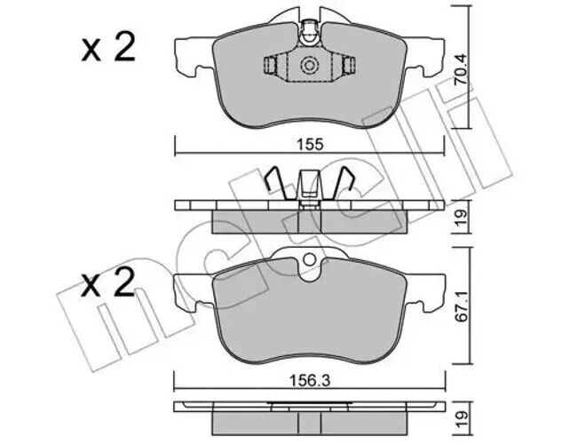 Bremsbeläge 22-0307-0 METELLI für MG ROVER