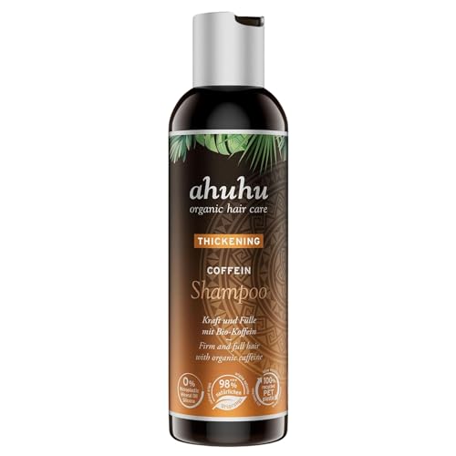 Ahuhu Thickening Coffein Shampoo (200Ml) - Bio-Koffein Für Dickeres & Kräftiges Haar, Belebt Die Kopfhaut & Aktiviert Die Haarwurzeln, Flasche Aus 100