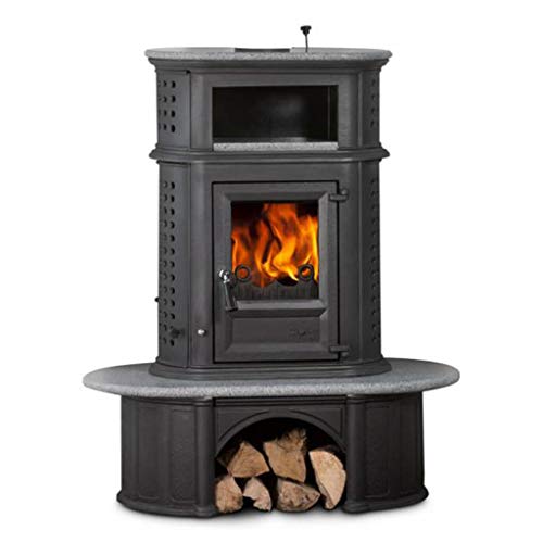 Kaminofen Globe-Fire Herculina Xxl Raumluftunabhängig Guss Schwarz 7Kw