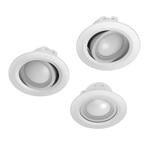 Wlan Led-Einbauspot, 5W, Per Sprache/App Steuern, Verstellbar, 3 St., Weiß