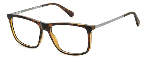 Polaroid Brillengestell (Model Pld D497) Für Herren, Rechteckig, Gefertigt Aus Eco Co-Polyester (Inklusive Brillenetui)