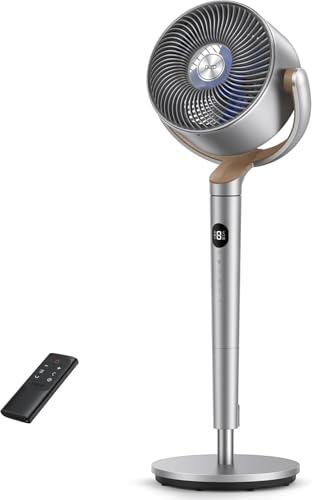 Dreo 23Db Leiser Standventilator, 120°+120° Omni-Direktionale Oszillierende Ventilator, 24M Windentfernung, 1200M³/H Luftvolumen Echt Turbo-Luftzirkul
