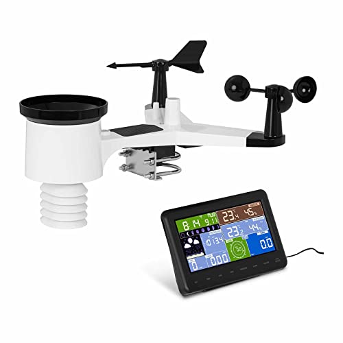 Steinberg Systems Sbs-Ws-300 Wifi Wetterstation Reichweite 100 M Temperatur, Luftfeuchtigkeit, Windgeschwindigkeit, Windrichtung, Luftdruck Und Hellig
