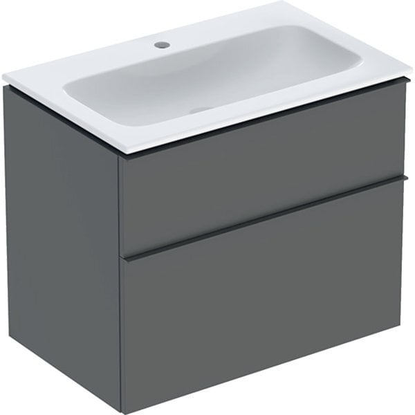 Geberit, Badmöbelset, iCon Set Möbelwaschtisch mit Unterschrank, 2 Schubladen, 75x63x48 cm, 502336