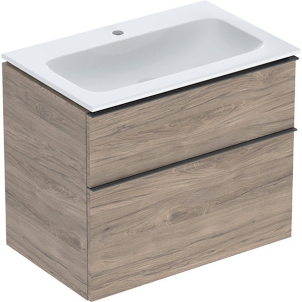 Geberit, Badmöbelset, iCon Set Möbelwaschtisch mit Unterschrank, 2 Schubladen, 75x63x48 cm, 502336