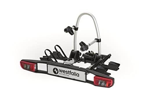 Westfalia Porte-Vélos Bc 60 Pour Attelages | Porte-Vélos Pour 2 Vélos | Adapté Aux Vélos Électriques | Pliable, Noir/Argenté/Rouge