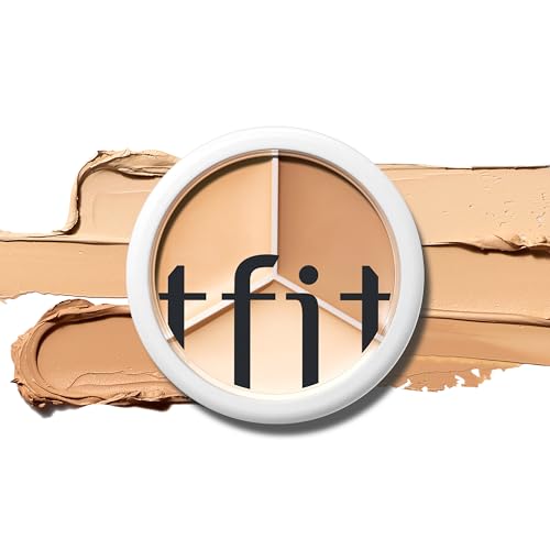 Tfit Cover Up Pro Concealer Palette - Crème Correctrice De Couleur 3 En 1 À Couverture Complète (Hydratante, 01 Neutre, 0,52 Oz) Pour Les Cernes Et Le
