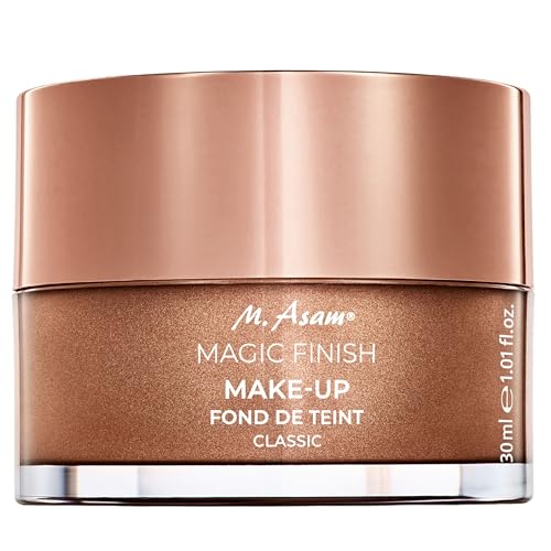 M. Asam Magic Finish Fond De Teint Mousse Classic (30Ml), Une Base Maquillage 4-En-1 : Primer, Make Up, Poudre & Anti-Cernes, Fond De Teint Naturel &