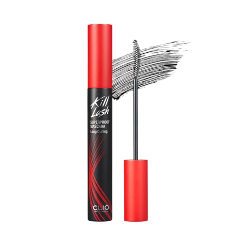 Clio Mascara Kill Lash Superproof – Longue Boucle Pour Des Cils Plus Longs – Longue Durée, Imperméable, Résistant Aux Taches