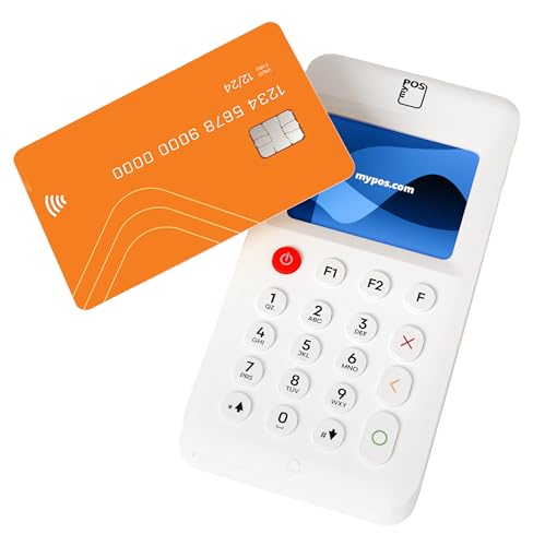 Mypos Go 2 Terminal De Paiement │ Règlement Instantané Et Sans Coûts Cachés │ Pas De Contrat Mensuel │ Accepte Tous Les Modes De Paiement │ Lecteur De