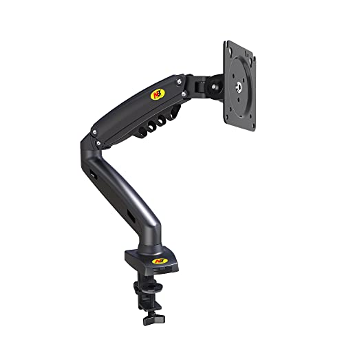 Ergosolid Support Écran Pc Moniteur, Bras Articulé Ergonomique Ressort À Gaz, 17-30 Pouces, Vesa 75Mm Et 100Mm, Rotatif À 360° - Noir
