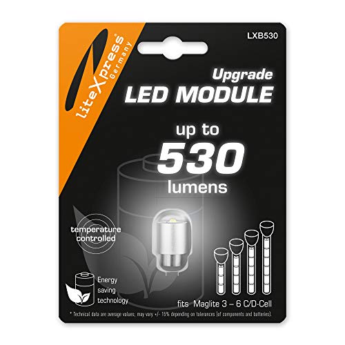 Litexpress Lxb530 Module De Mise À Niveau Led 530 Lumens Pour Lampes De Poche Maglite 3-6 C/D-Cell