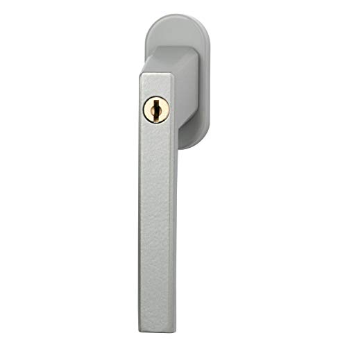 Abus Poignée De Fenêtre Verrouillable Fg110 - Verrou De Fenêtre Avec Cylindre Poussoir, Verrouillage Identique - Niveau De Sécurité 2 - 59220 - Argent