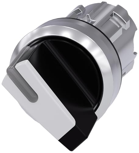 Siemens 3Su1052-2Bf60-0Aa0 Commutateur À Manette Collerette Métal, Finition Brillante Noir, Blanc 1 X 90 ° 1 Pc(S)