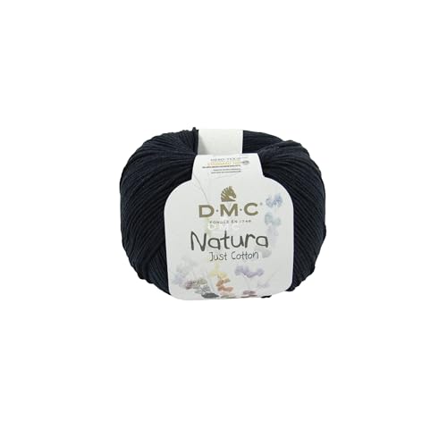Dmc Natura Pelote De Laine 100% Coton Noir (N11), 50 G