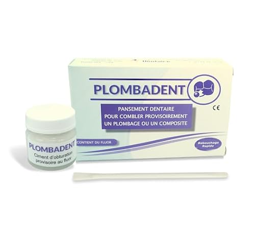 Plomabdent-Pansement Dentaire Pour Boucher Une Carie, Obturation D'Un Trou, Un Plombage Ou Amalgame Perdus. Fabrication 100% Française- Pate Prête À L