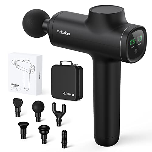Mebak 5 Pistolet De Massage Musculaire Percussion Des Tissus Profonds Masseur Portatif Électrique Soulagement De Douleur Pour Fascia Rechargeable Sans