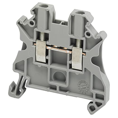 Schneider Electric Nsytrv22 Borne À Vis - Passant - 2 Points - 2,5Mm² - Gris