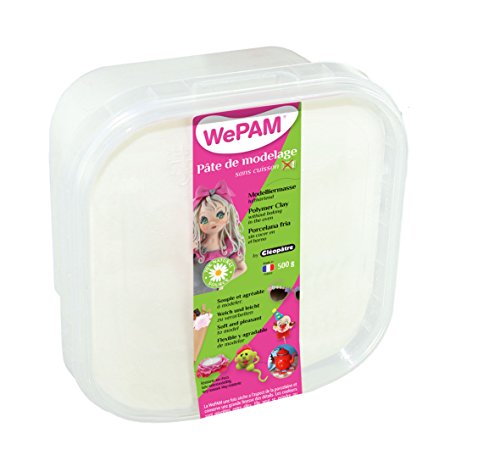 Cleopatre- Pâte De Modelage Prête À L'Emploi - Couleur Blanche Format De 500G