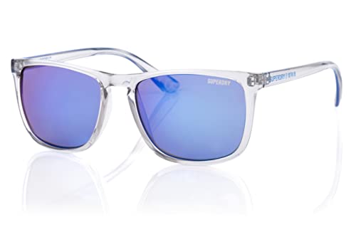 Superdry Sds-Shockwave Lunettes De Soleil 153 Crystal Blue/Blue Mirror, Miroir Bleu Cristal/Bleu, Taille Unique