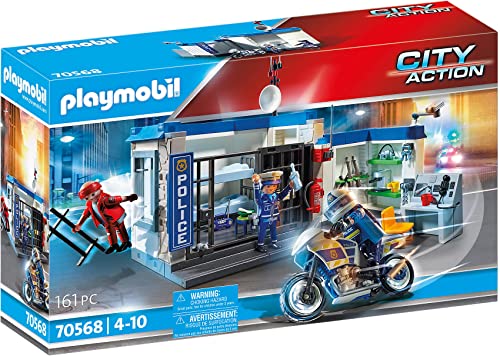 Playmobil 70568 Police Poste De Police Et Cambrioleur- City Action- Les Policiers- Police Poste De Police