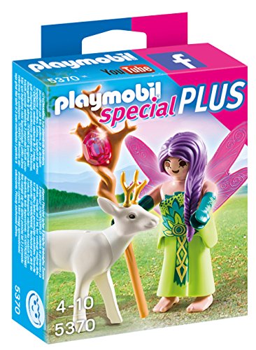 Playmobil - 5370 - Fée Ailée Avec Chevreuil Blanc