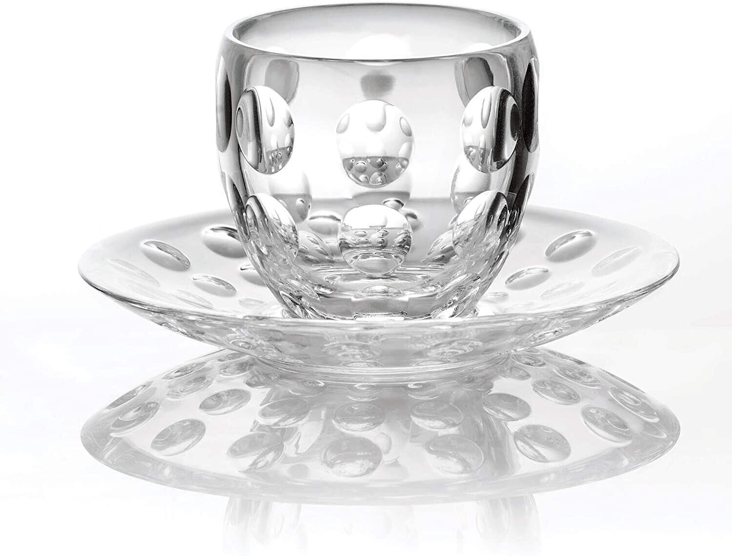 Guzzini Venice Tasse de Café avec Soucoupe Acrylique Transparent Café' Liqueur