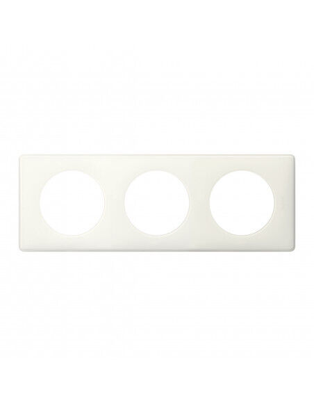 Plaque Céliane Laqué 3 postes finition Blanc LEGRAND 066633