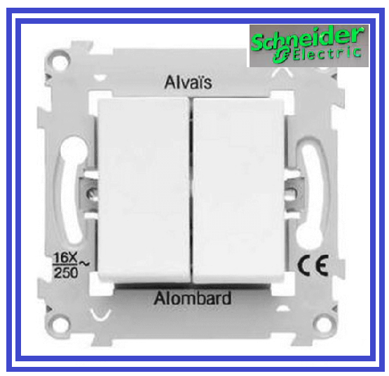 ALB81056 SCHNEIDER ALOMBARD Double interrupteur va et vient ALVAIS