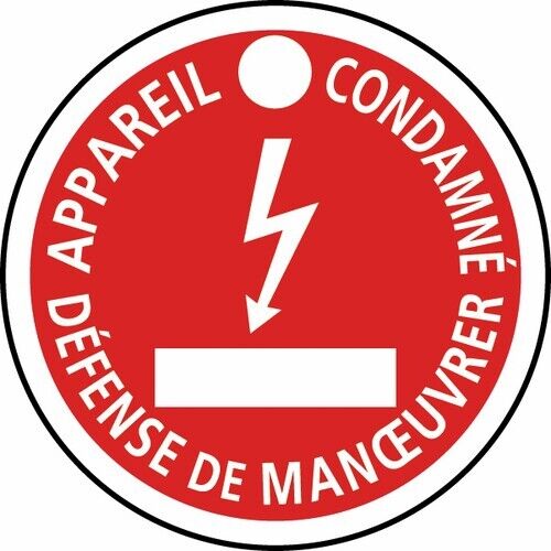 Macaron de consignation d'ouvrage électrique CATU