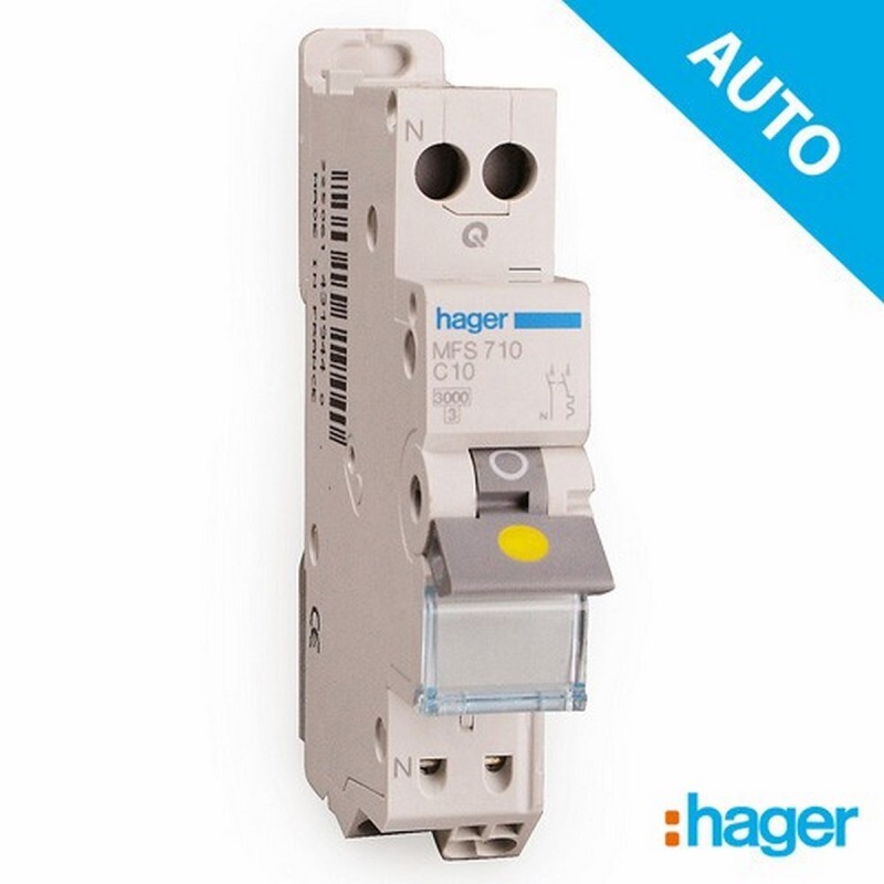 Hager MFS710 Disjoncteur électrique AUTO Phase Neutre 10A