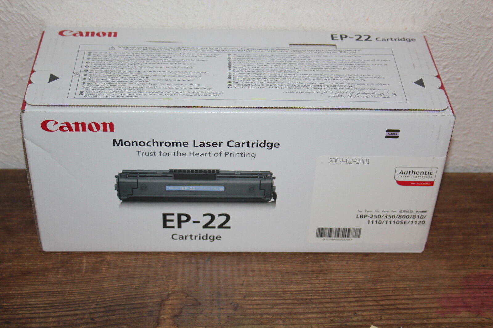 Original   CANON - Toner EP-22 Black - LBP-250 - 350 - 80
